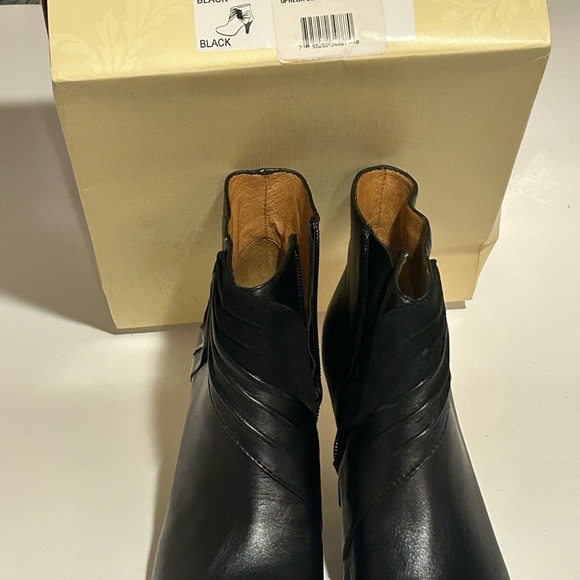 Black Leather Ankle Boots - Picture 2 of 5